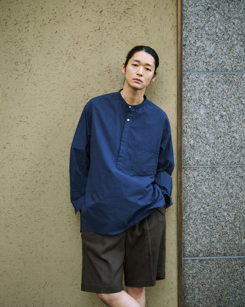 RELAX STAND COLLAR PULLOVER SHIRT