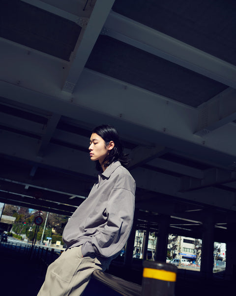 HALF ZIP L/S TEE