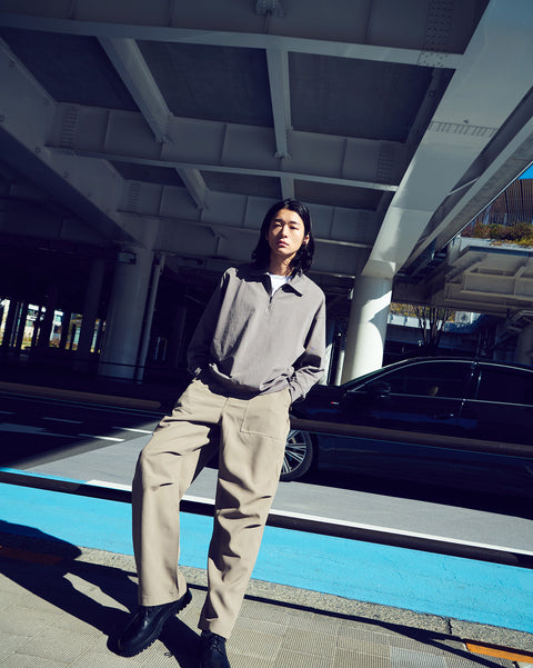 HALF ZIP L/S TEE
