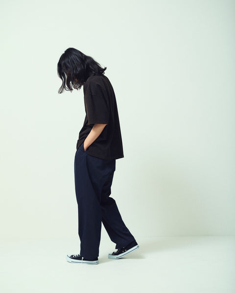 2TUCK TAPERED WIDE TROUSERS