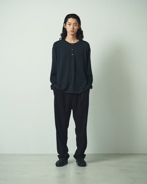 12G C/W HENRY NECK KNIT