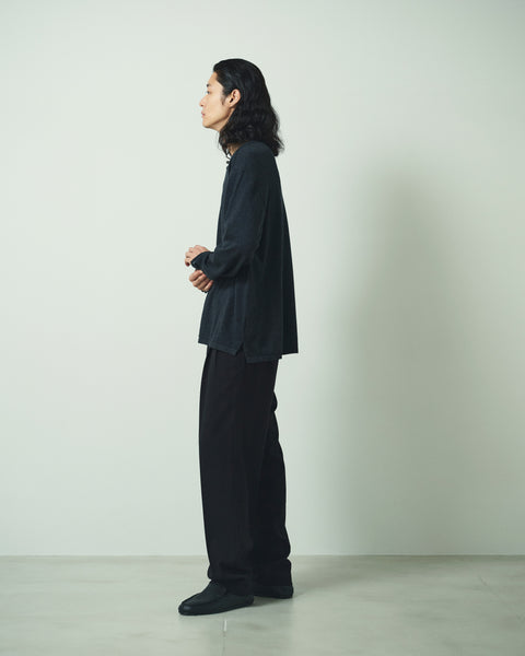 12G C/W HENRY NECK KNIT