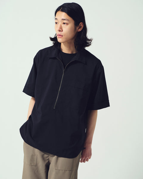 STRETCH POPLIN HALF ZIP SHIRTS