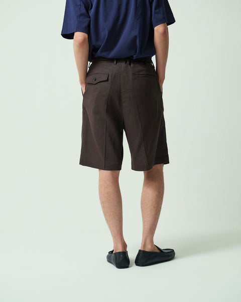 LINEN BLEND 2TUCK SHORTS