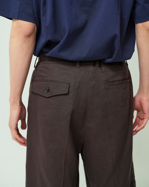 LINEN BLEND 2TUCK SHORTS