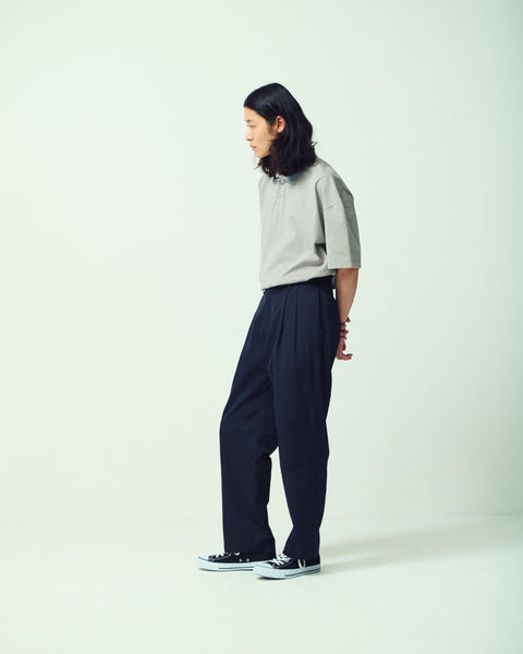 2TUCK TAPERED WIDE TROUSERS
