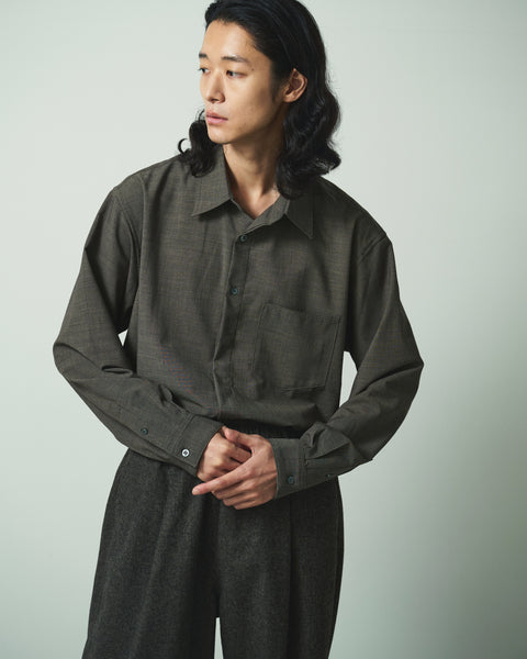 LIGHT WOOL MIX TRIPLE STITCH SHIRTS