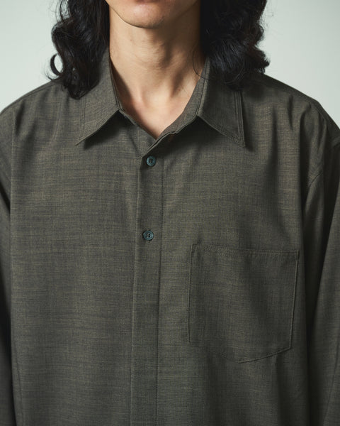LIGHT WOOL MIX TRIPLE STITCH SHIRTS