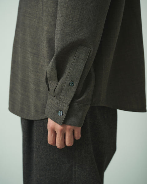 LIGHT WOOL MIX TRIPLE STITCH SHIRTS