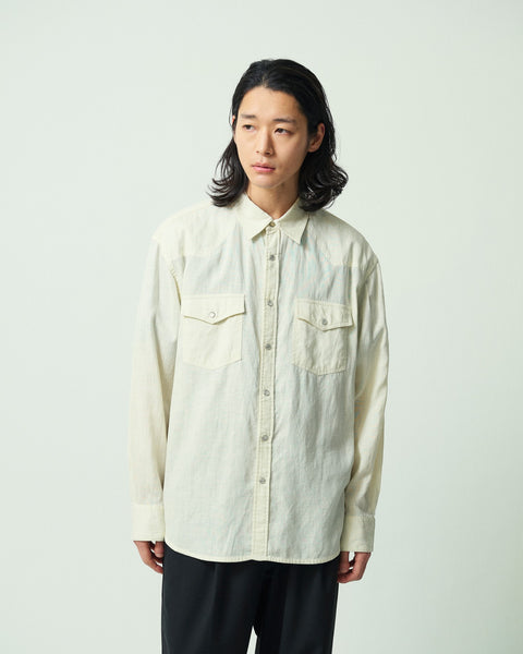 LINEN BLEND WESTERN SHIRT