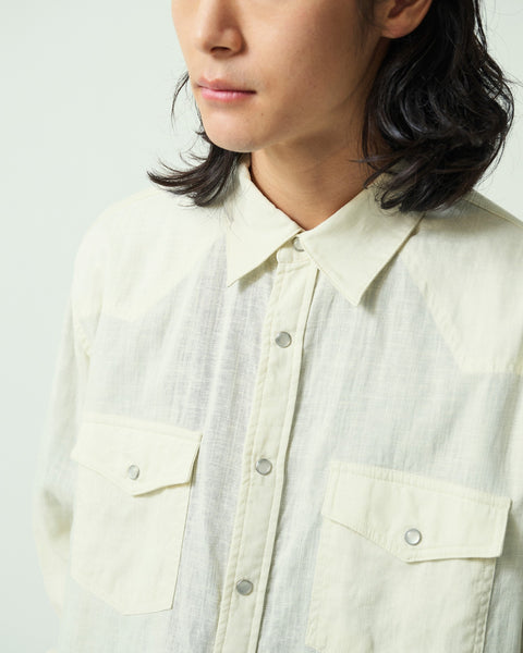 LINEN BLEND WESTERN SHIRT