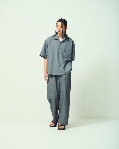 CLEAR TWILL OPEN COLLER SHIRTS