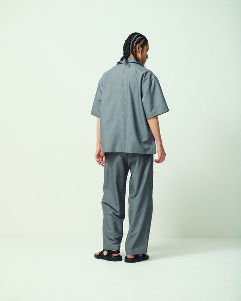 CLEAR TWILL OPEN COLLER SHIRTS