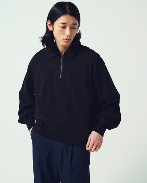 HALF ZIP L/S TEE