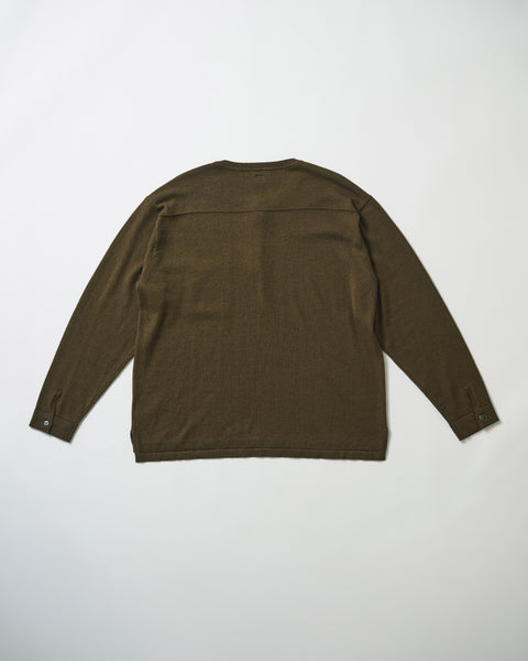 12G C/W HENRY NECK KNIT