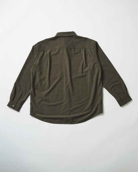LIGHT WOOL MIX TRIPLE STITCH SHIRTS