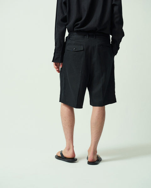 LINEN BLEND 2TUCK SHORTS