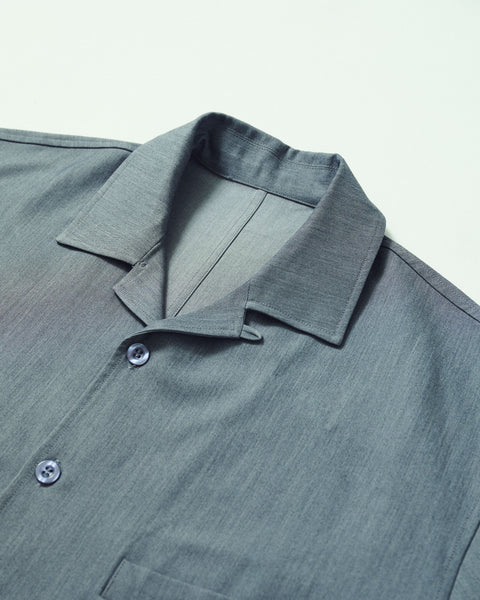 CLEAR TWILL OPEN COLLER SHIRTS