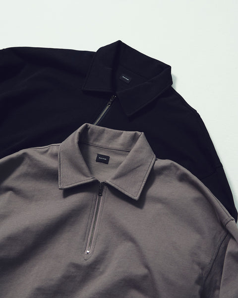 HALF ZIP L/S TEE