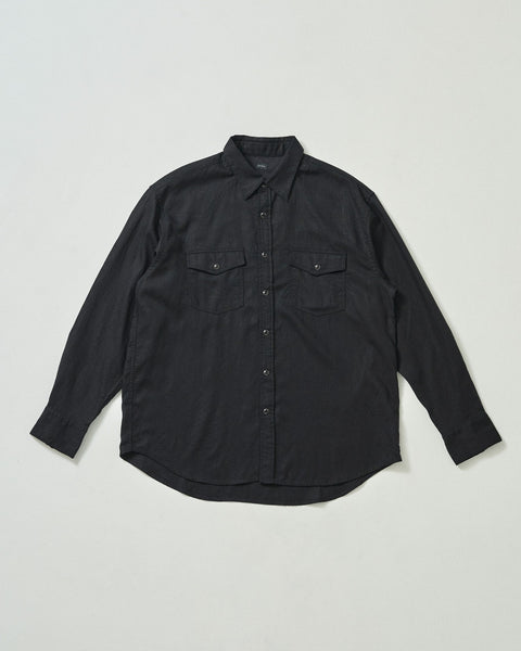 LINEN BLEND WESTERN SHIRT
