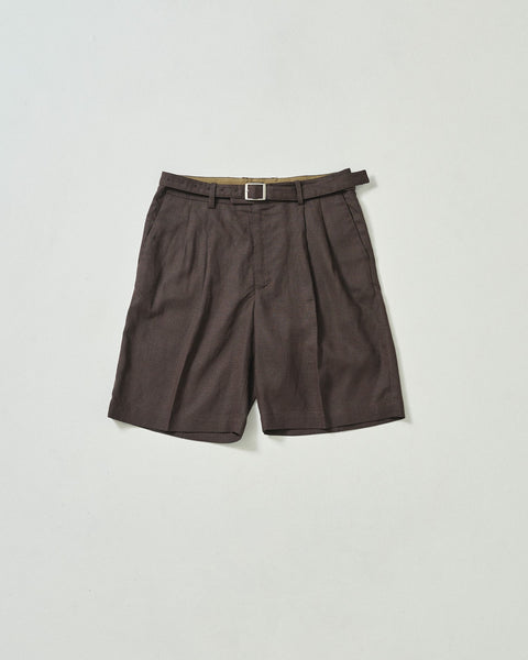 LINEN BLEND 2TUCK SHORTS