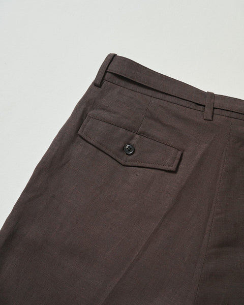 LINEN BLEND 2TUCK SHORTS