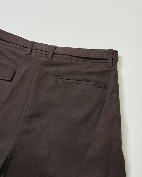 LINEN BLEND 2TUCK SHORTS