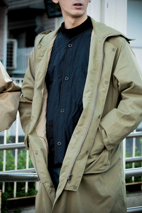 FUNCTIONAL STAND COLLAR COAT