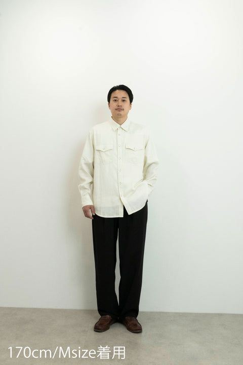 LINEN BLEND WESTERN SHIRT