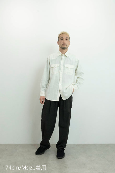 SUMMER WOOL MIX EASY PANTS