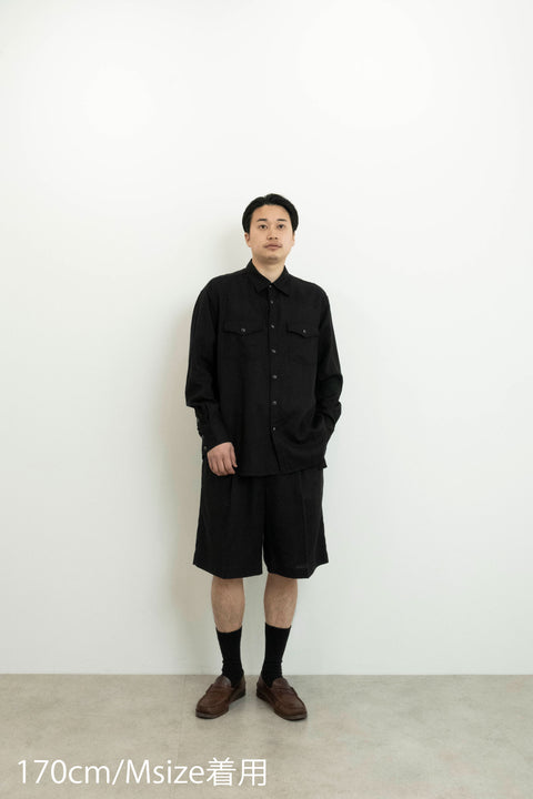 LINEN BLEND WESTERN SHIRT