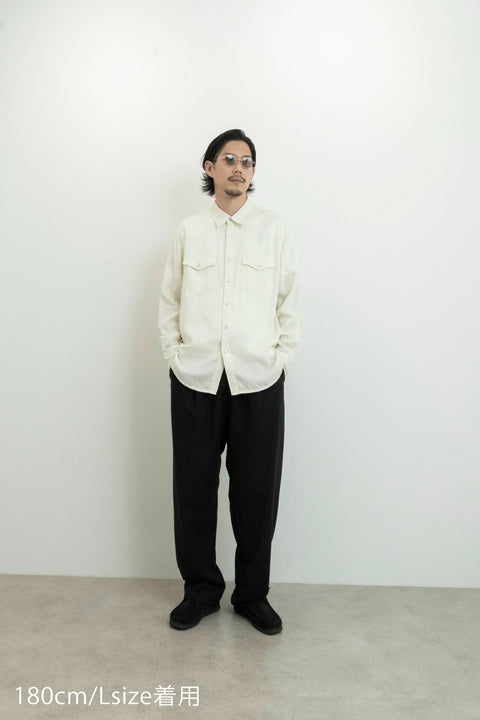 LINEN BLEND WESTERN SHIRT