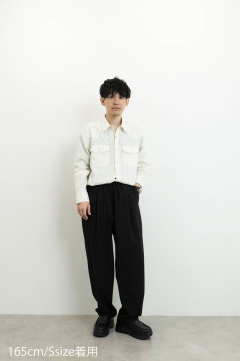 LINEN BLEND WESTERN SHIRT