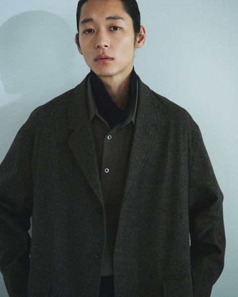 LIGHT WOOL MIX TRIPLE STITCH SHIRTS