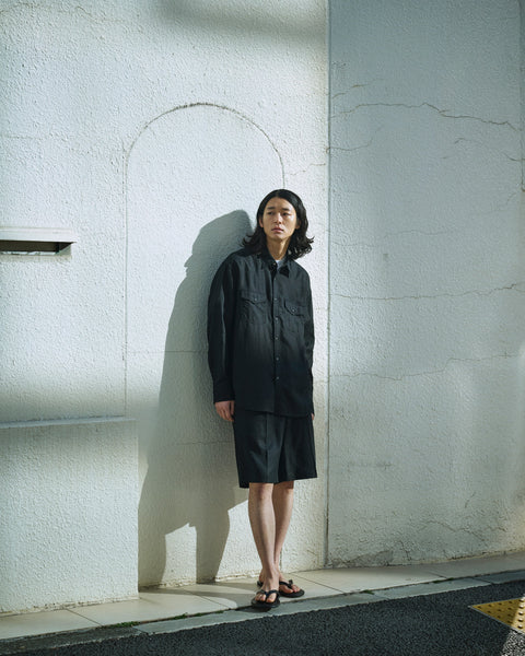 LINEN BLEND WESTERN SHIRT