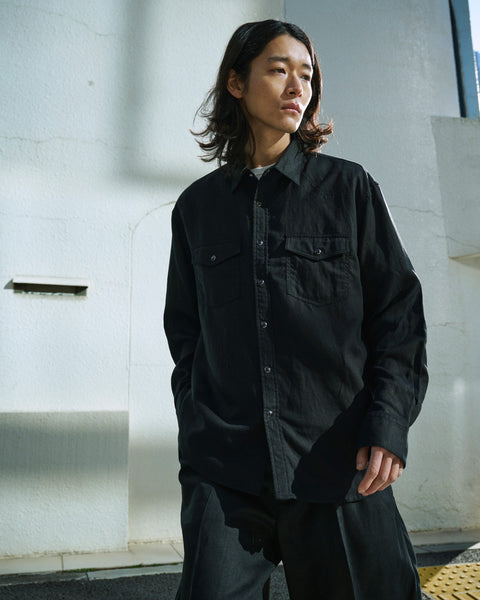 LINEN BLEND WESTERN SHIRT