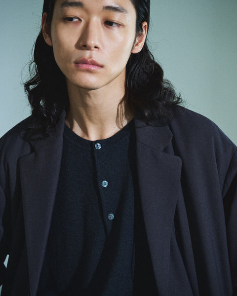 12G C/W HENRY NECK  KNIT