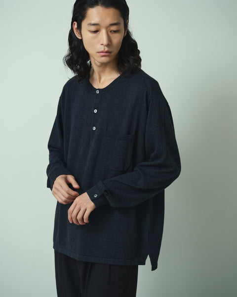 12G C/W HENRY NECK  KNIT