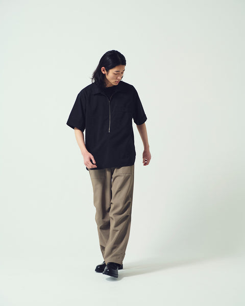 STRETCH POPLIN HALF ZIP SHIRTS