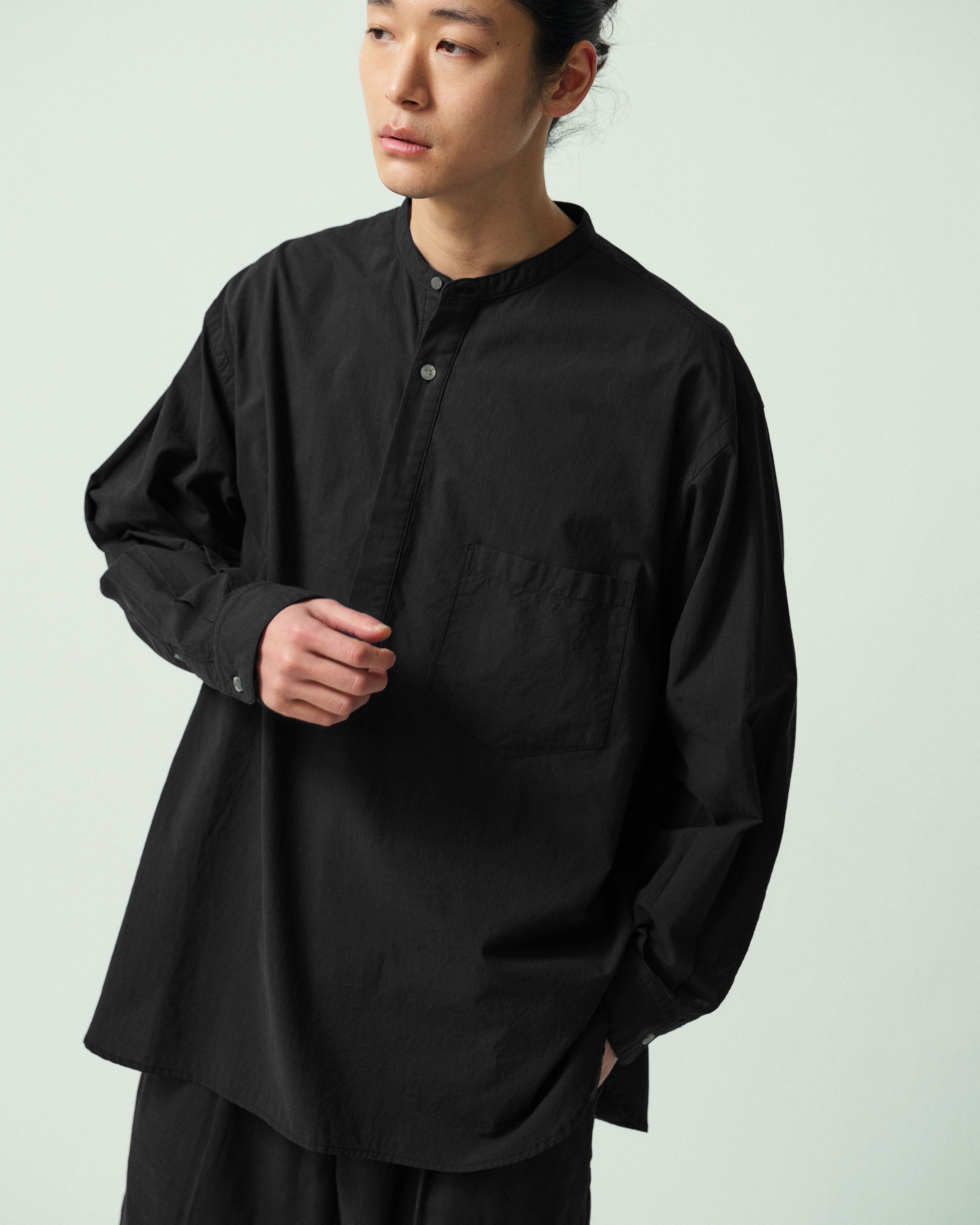RELAX STAND COLLAR PULLOVER SHIRT – RHYTHR