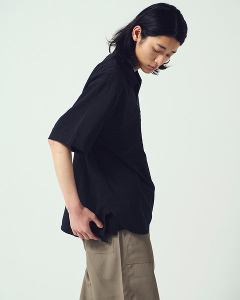 STRETCH POPLIN HALF ZIP SHIRTS