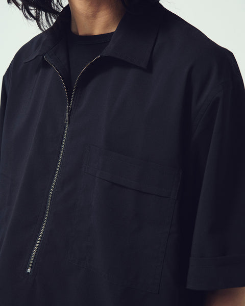 STRETCH POPLIN HALF ZIP SHIRTS