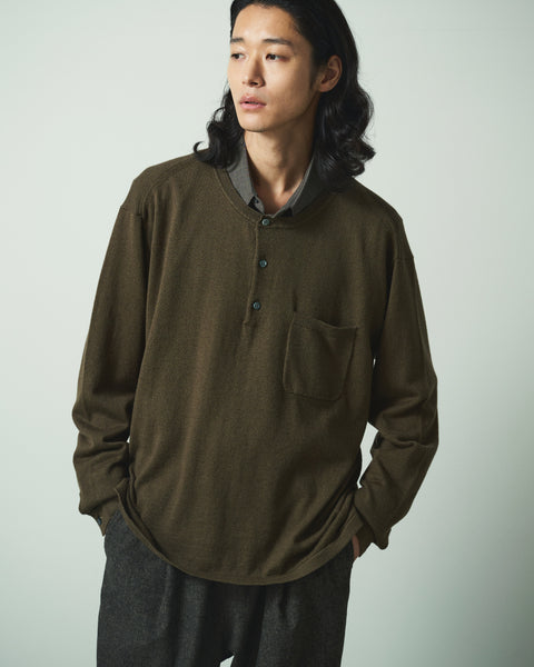 12G C/W HENRY NECK  KNIT