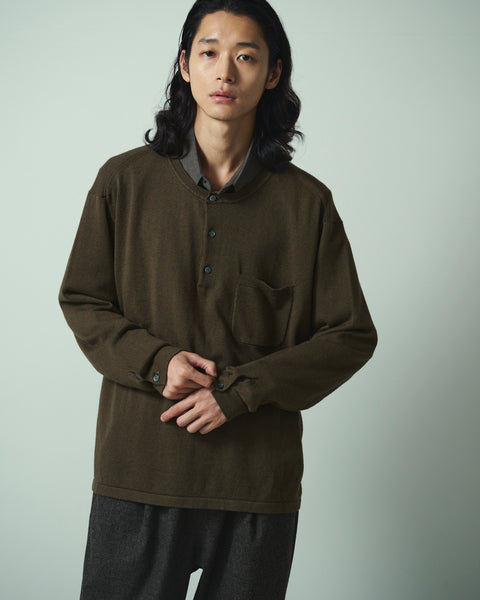 12G C/W HENRY NECK  KNIT