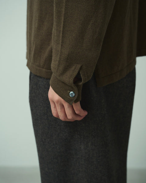 12G C/W HENRY NECK  KNIT