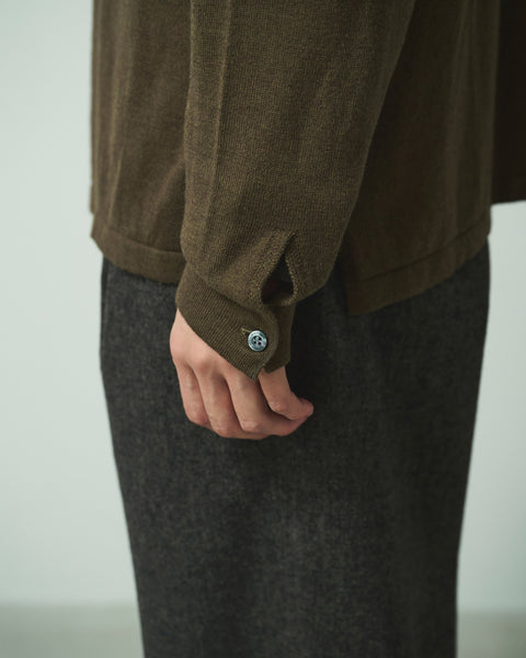12G C/W HENRY NECK  KNIT
