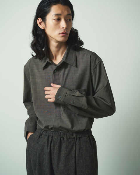 LIGHT WOOL MIX TRIPLE STITCH SHIRTS