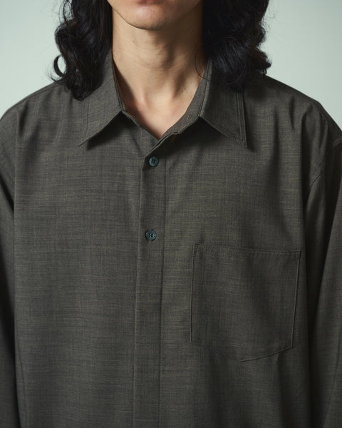 LIGHT WOOL MIX TRIPLE STITCH SHIRTS