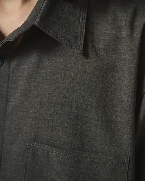 LIGHT WOOL MIX TRIPLE STITCH SHIRTS