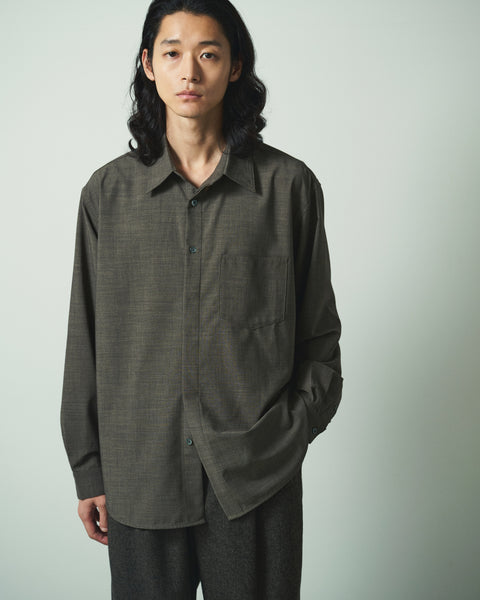 LIGHT WOOL MIX TRIPLE STITCH SHIRTS